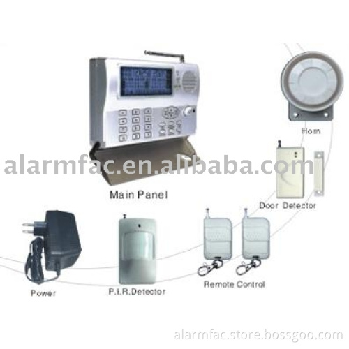 Wireless&wired LCD show alarm systems